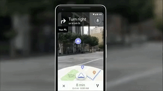 Google Maps AR walking navigation 